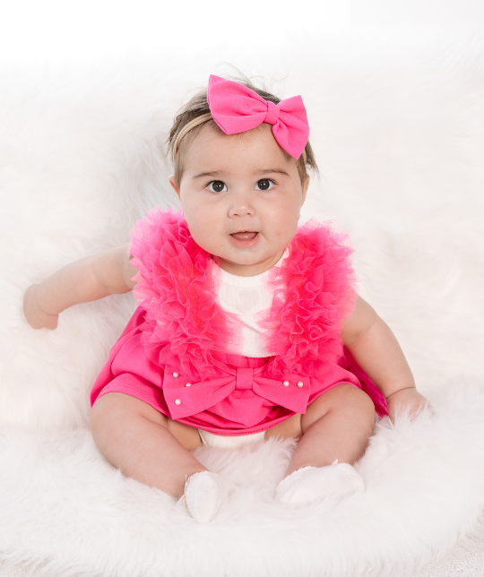 Hot Pink Baby Bow Dress
